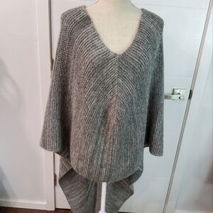 Gray Women's Poncho Sweater